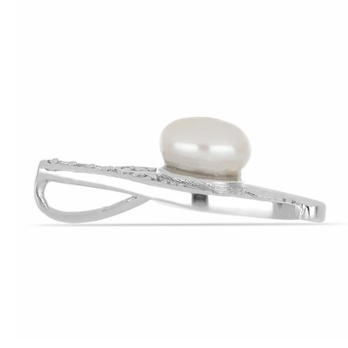 BUY STERLING SILVER WHITE FRESHWATER PEARL GEMSTONE PENDANT